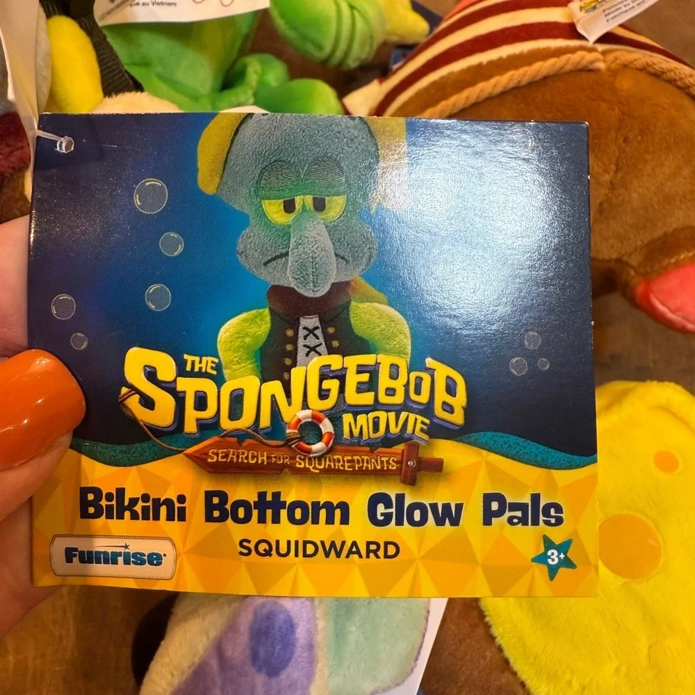 Nickelodeon SpongeBob Pirate Plush Collection Bottom Glow Pals Squidward Patrick